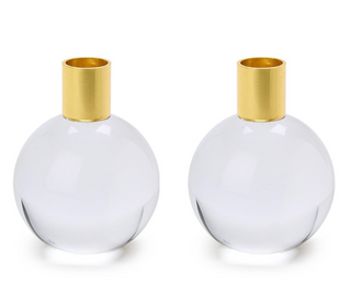 Color Pop Clear Taper Candleholders