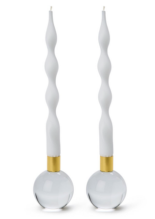 Color Pop Clear Taper Candleholders