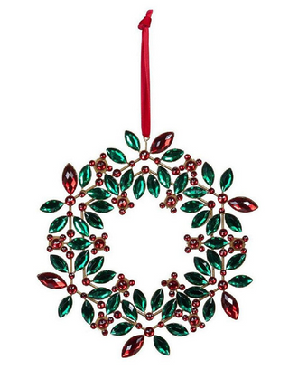 Jeweled Holly Wreath