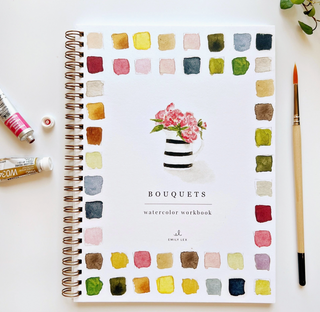 Bouquets Watercolor Workbook