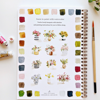 Bouquets Watercolor Workbook