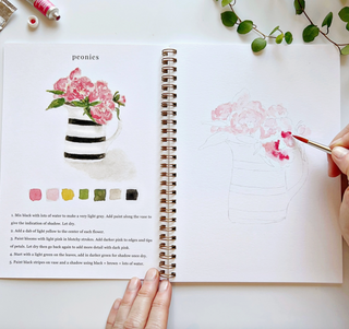 Bouquets Watercolor Workbook