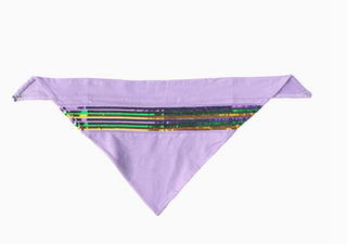 Lavender Sequin Stripe Pet Scarf