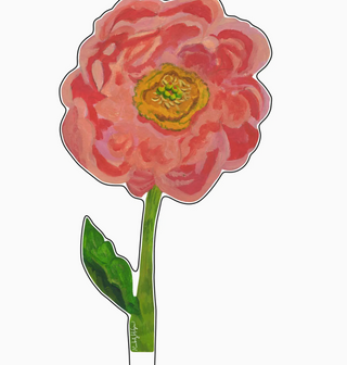 Coral Charm Peony Large Acrylic Flower