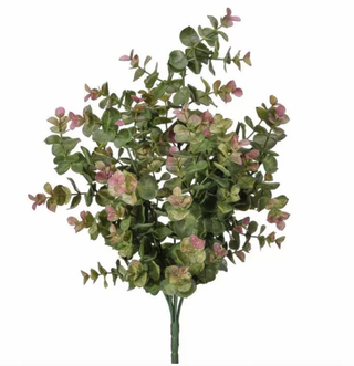 15.5" Green and Pink Varigated Eucalyptus Bush