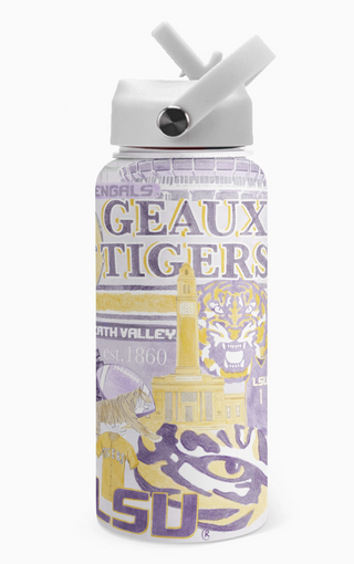 LSU 32 oz Insulated Water Bottle