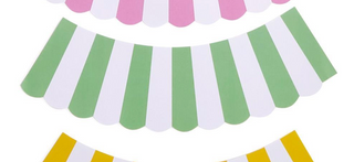 Stripe Paper Shade Cover