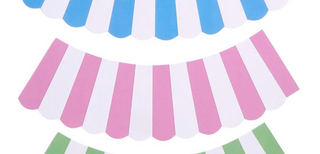 Stripe Paper Shade Cover