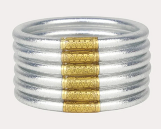 Silver All Weather Bangles® (Set of 6) - Serenity Prayer
