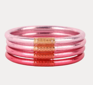 Carousel Pink All Weather Bangles® (Set of 4) - Serenity Prayer