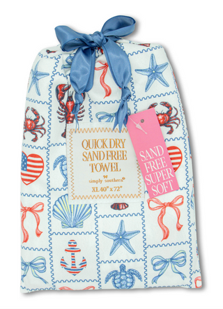 Quick Dry Sand Free Towel in Bag