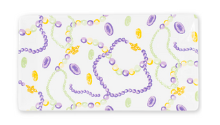 Mardi Gras Bead Rectangle Platter