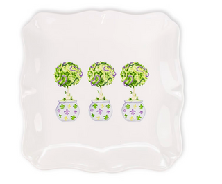 Mardi Topiary Square Platter