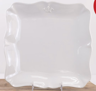 Crown Embossed Square Platter