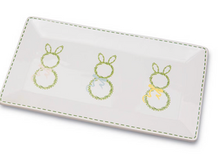 Boxwood Bunny Rectangle Platter