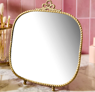 Antique Gold Finish Vanity Table Mirror