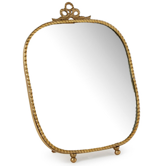 Antique Gold Finish Vanity Table Mirror