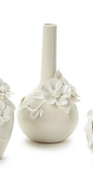Mini Vases with 3-D Sculpted Flowers