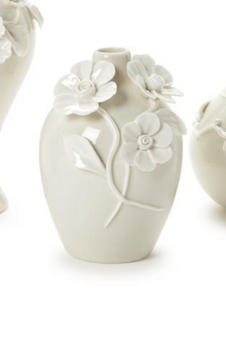 Mini Vases with 3-D Sculpted Flowers