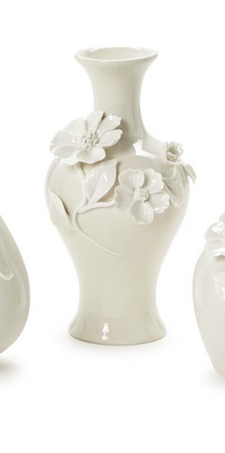 Mini Vases with 3-D Sculpted Flowers