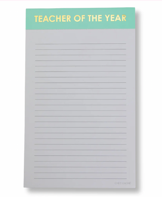 Teacher Of The Year - Lined Notepad