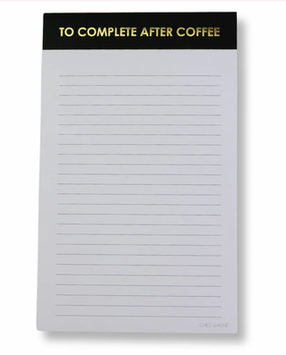 To Complete After Coffee Notepad
