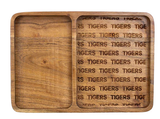 Tigers Etched Wood Valet Tray