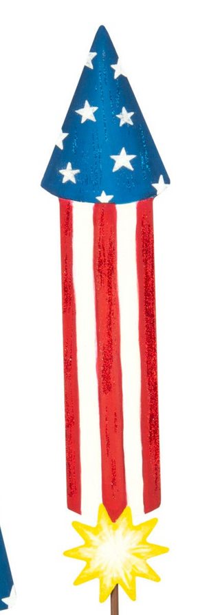 American Flag Firecracker Yard Stake