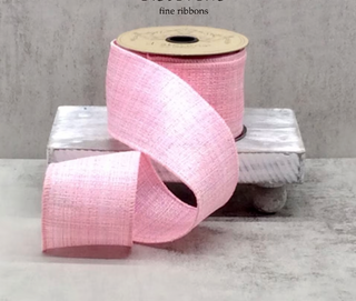 2.5" Pink Linen Ribbon