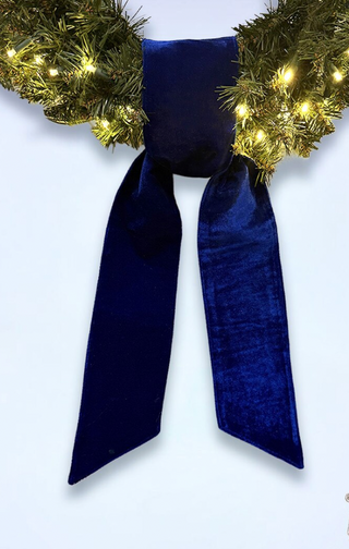 Velvet Wreath Sash Royal Blue