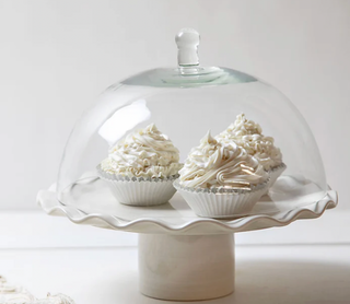 Ruffle Cake Stand White