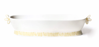 Deco Gold Scallop Oval Handled Bowl