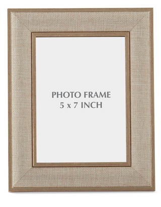 Gold Woven Linen Photo Frame