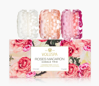 Roses Collection Macaron Candle Trio Gift Set