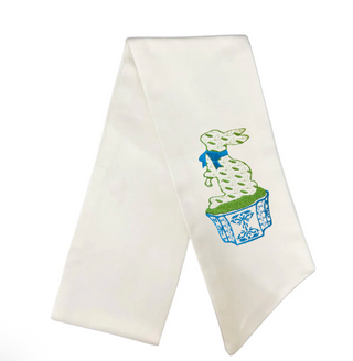 Chinoiserie Bunny Wreath Sash