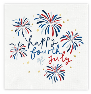 Foil Beverage Napkins - 4th of July