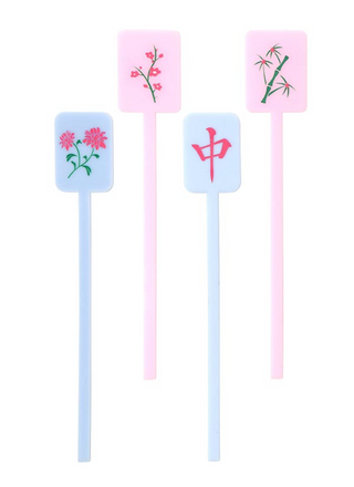 Acrylic Stir Sticks - Mahjong