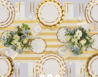 Cocktail Napkin Gold & White/20 pkg