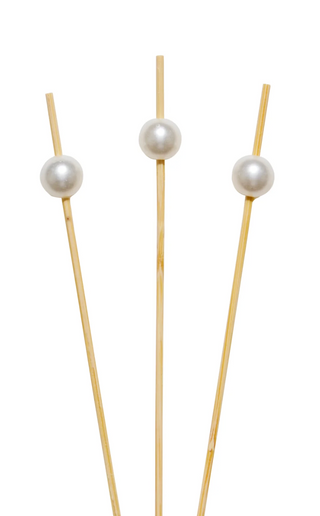 Pearl White 6 Inch Wood Party Pick/30pk - Gift Box Regular price