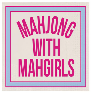 Fringe Beverage Napkins - Mahjong w/ Mah Girls - 20ct