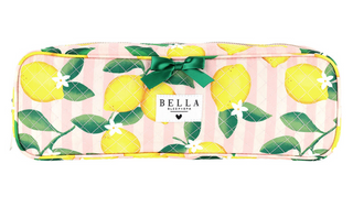 Quilted Hair Tool Bag - Pink Stripes + Lemons