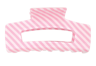 Pink Stripe Claw Clip