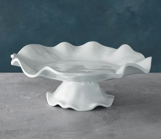 VIDA Havana Pedestal Cake Plate White