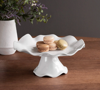 VIDA Havana Pedestal Small Cake Plate White