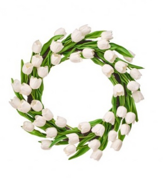 21" Spring Tulip Wreath