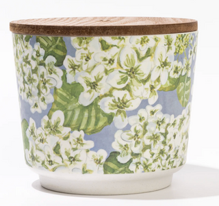 Hydrangea Patterned 3 Wick Candle