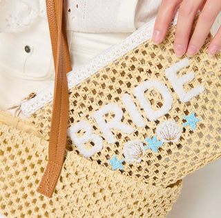 "Bride" Shell Zip Pouch, Natural