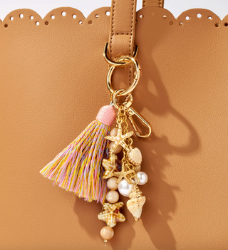 Ocean Bag Charm/Key Ring, Tan