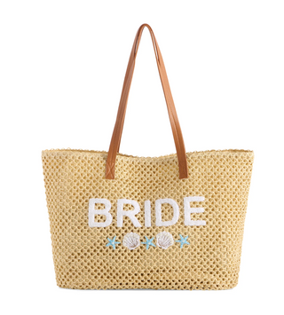 "Bride" Shell Zip Tote
