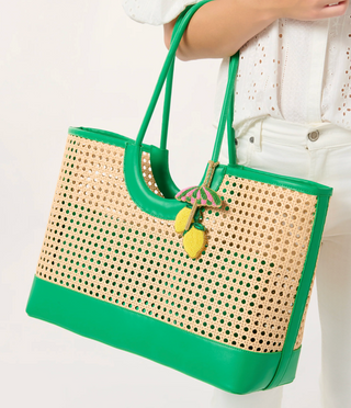 Lemon Umbrella Beaded Bag charm
